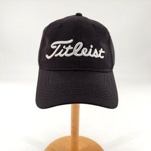 TITLEIST Baseball Hat Adult Black Crest‎ International Logo Adjustable Polyester